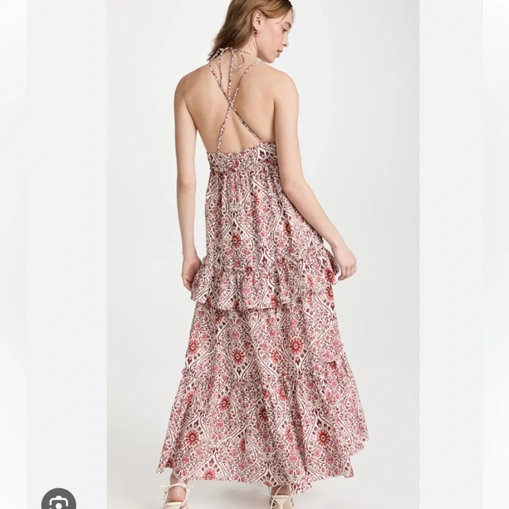 Cami NYC Red and White Printed Maxi Dress - Picture 3 of 9